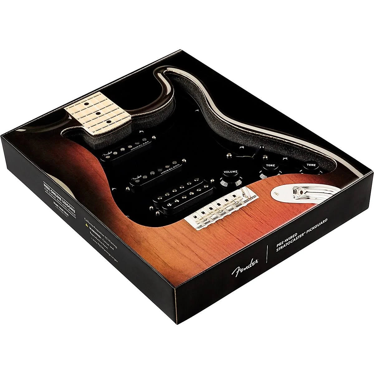 Pre-Wired HSS Stratocaster Pickguard - Black 3-Ply Z21646