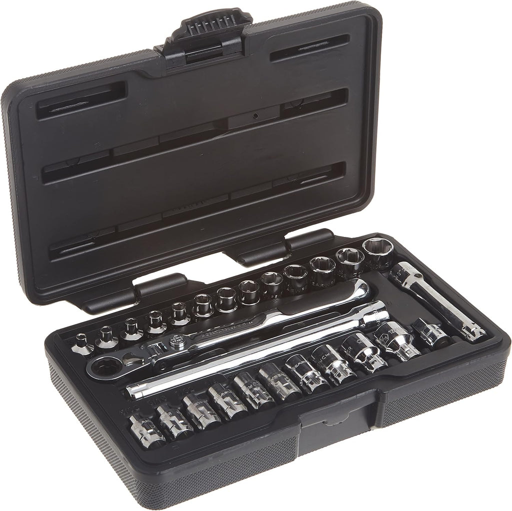 46 Pc. 1/4" & 3/8" Drive Pass-Thru Mechanics Tool Set, SAE/Metric P776