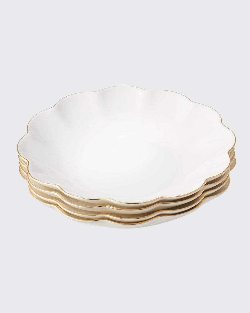 Aerin Scalloped Appetizer Plate, Set of 4