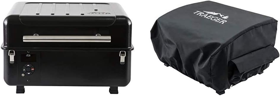 Portable Wood Pellet Grill and Smoker, Black L74398