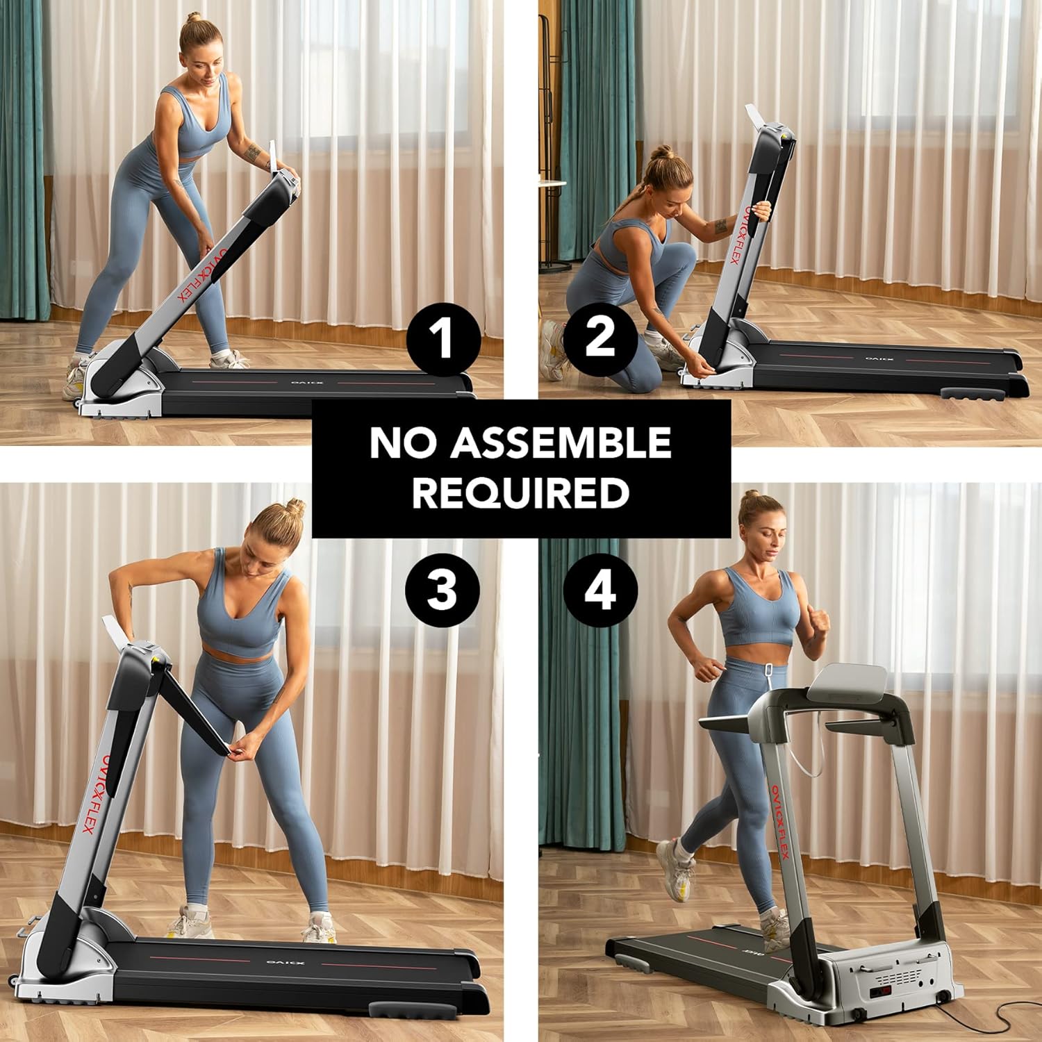 Foldable Treadmill for Home Portable Compact Electric P34596