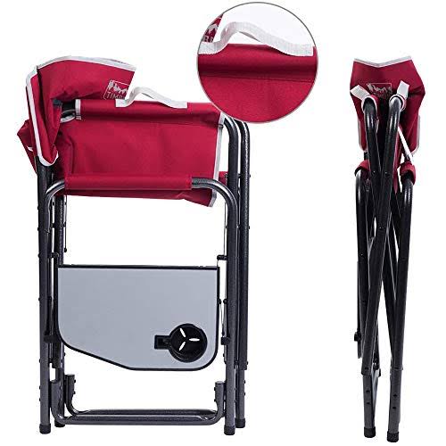 Director's Folding Chair Camping Portable with Side Table W6040