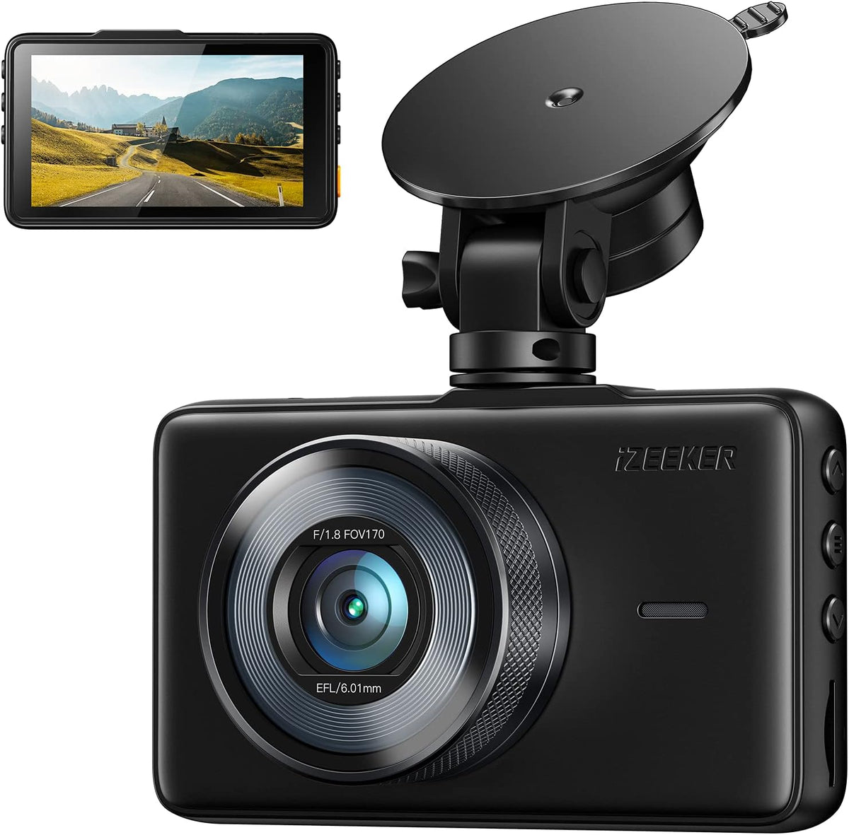 iZEEKER Dash Cam 1080P Car Dash Camera, Super Night Vision Driving Recorder 3 Inch LCD Screen 170° Wide Angle, G-Sensor, Accident Record, Loop Recording Pack of 2