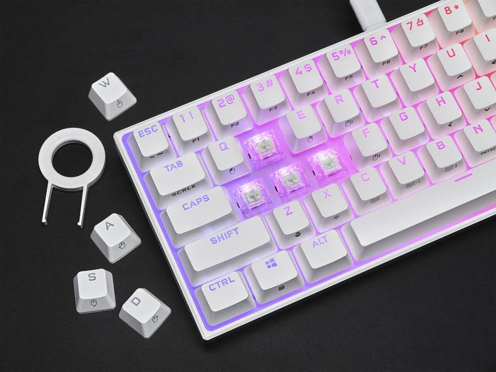 60% Mechanical Gaming Keyboard - Cherry MX Speed - White T148443