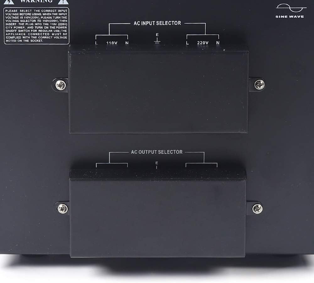 10000W Voltage Converter Step Up/Down 110V/220V with USB and 4 Outlets Y364531