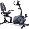 Recumbent Exercise Bike with Bluetooth Connectivity, 8 Levels Magnetic Resistance and Pulse Rate Monitor for Seniors, Indoor Stationary Bike for Home Use, 350 LB Weight Capacity