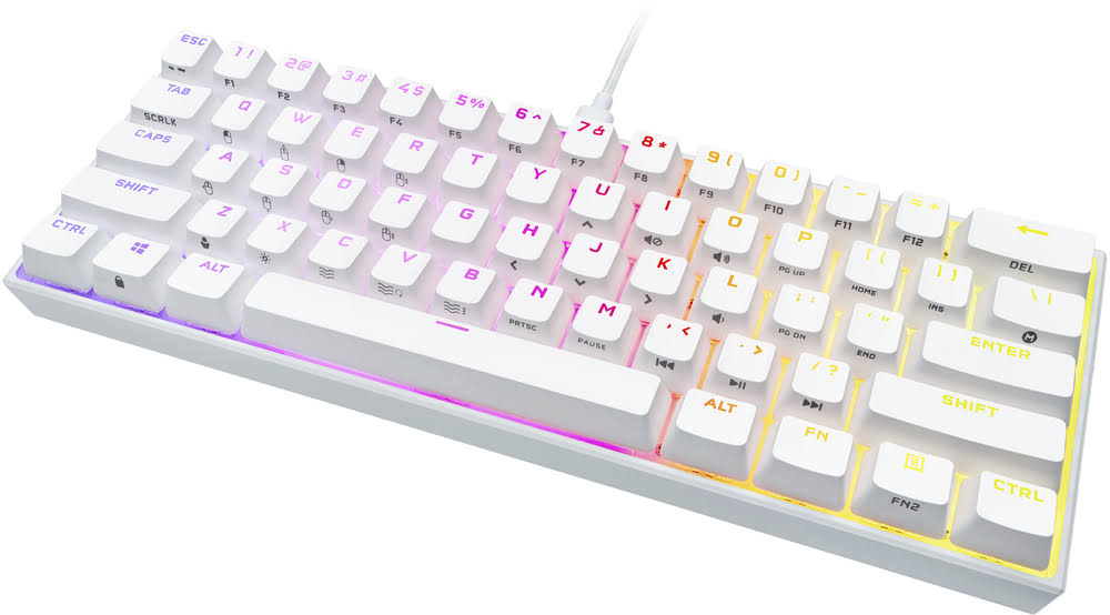60% Mechanical Gaming Keyboard - Cherry MX Speed - White T148443