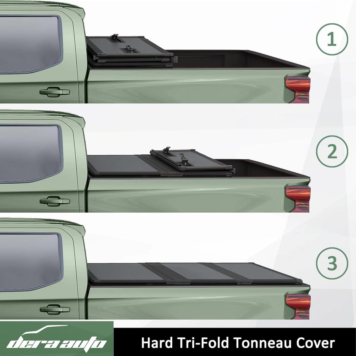 Hard Tri-Fold Truck Bed Cover for 2015-2022 F150, 5.5ft Bed K339164