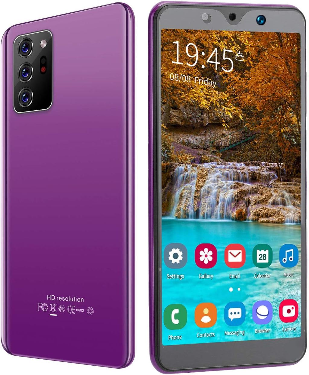 Unlocked Dual SIM Smartphone, 5.72in, 1GB RAM + 8GB ROM, Dual Camera, Orange (Pack of 2) F9234