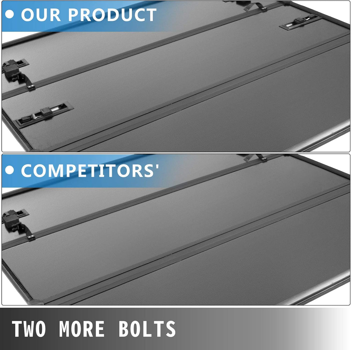 Tri-Fold Hard Tonneau Cover for 6 FT Truck Bed I183