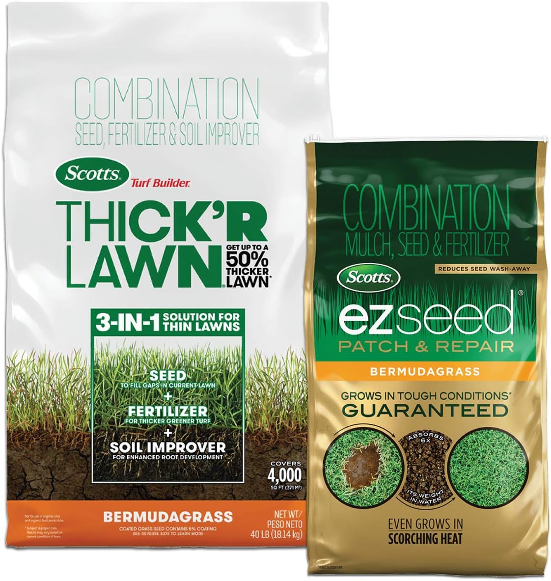 Bermudagrass Seed, 10 lb. Full Sun, Drought Resistant, 2-Pack Z9392