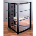 VTI Audio Video Rack with Glass Shelves (Various Finishes) RGR404S, RGR404B
