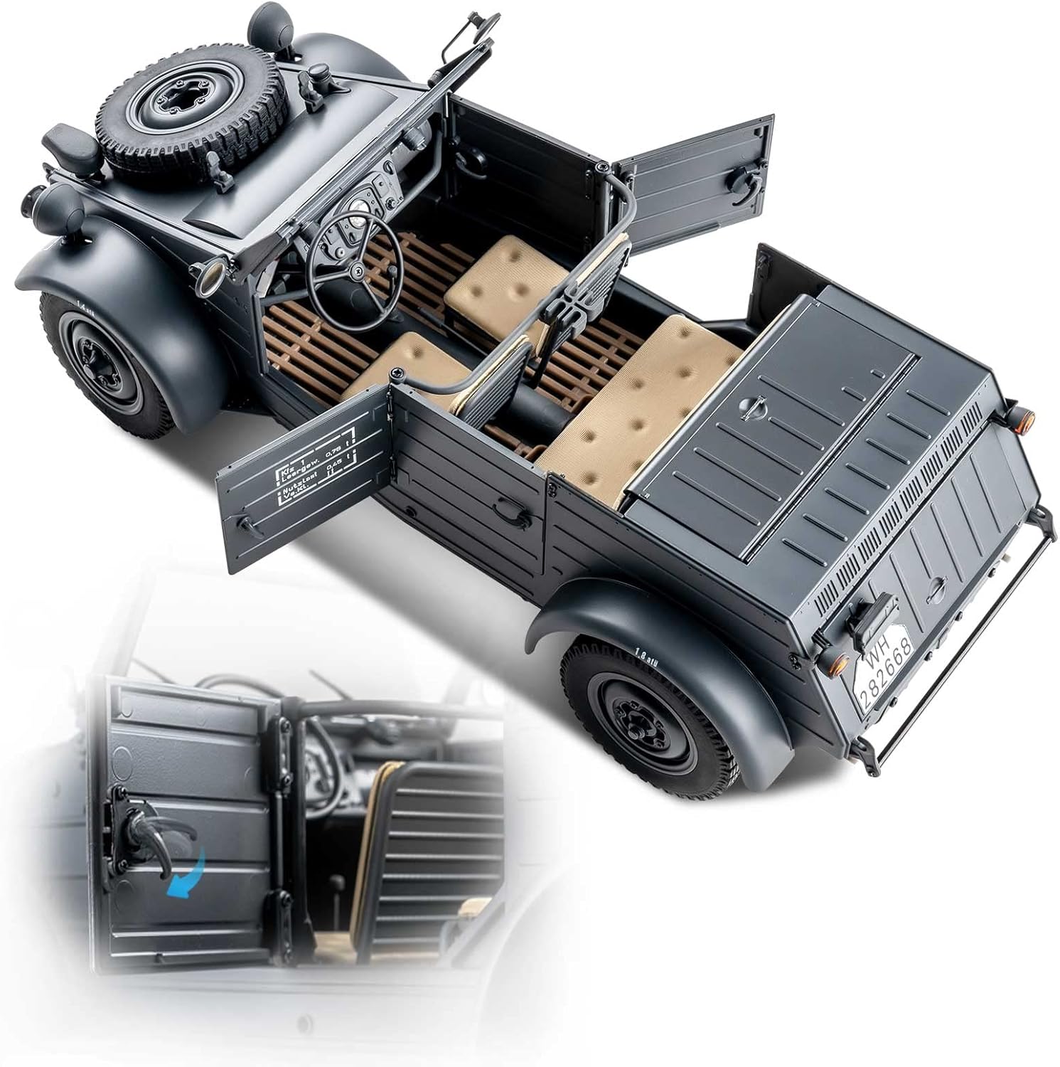 RC Crawler 1/12 Scale Model Car with LED Lights and 2.4Ghz Remote B3476
