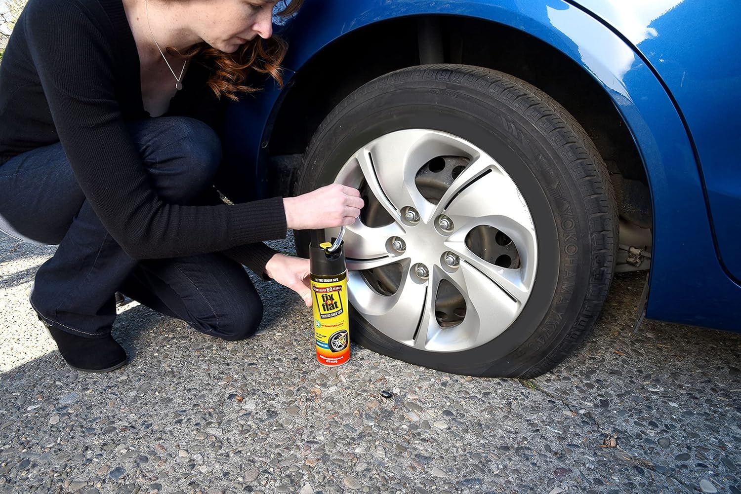 Emergency Flat Tire Repair and Inflator for Standard Cars, 16 oz, 6-Pack L9116