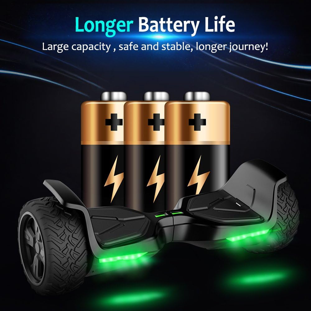 All Terrain Off-Road Hoverboard with Bluetooth Speaker and LED Lights A6952