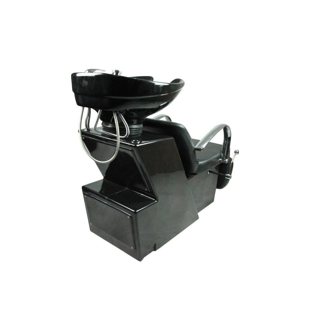 Backwash Ceramic Shampoo Bowl Sink Chair, Black M6599