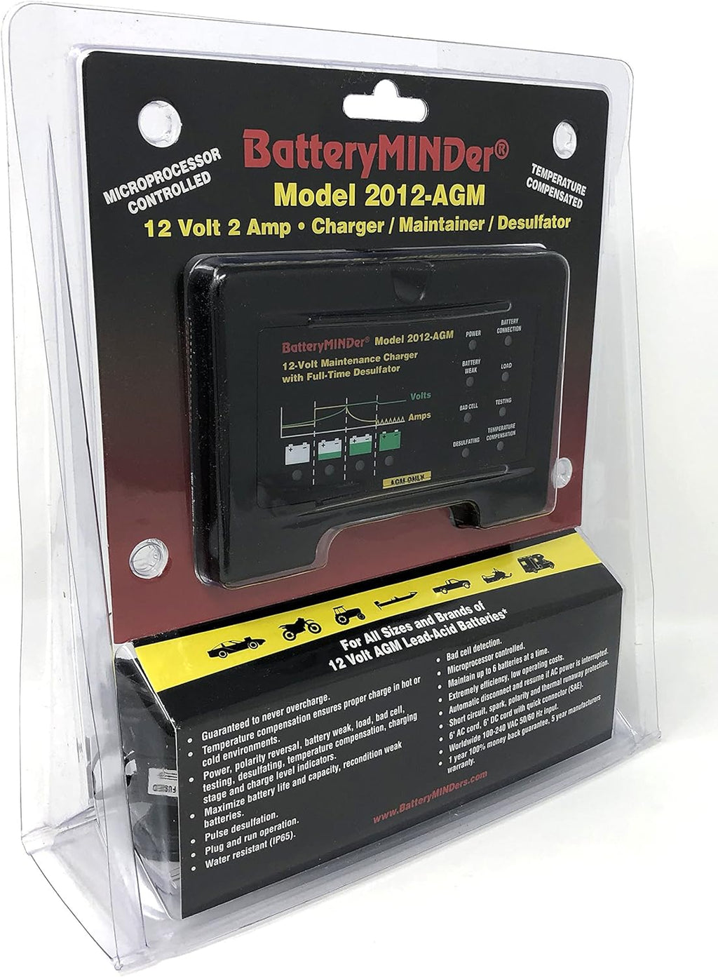 12V 2A AGM Battery Charger Maintainer and Desulfator B558