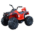 Aosom Kids Ride-On Four Wheeler ATV Car with Real Working Headlights, Music/Radio Player, u0026 Smooth SUSPENSION, Red