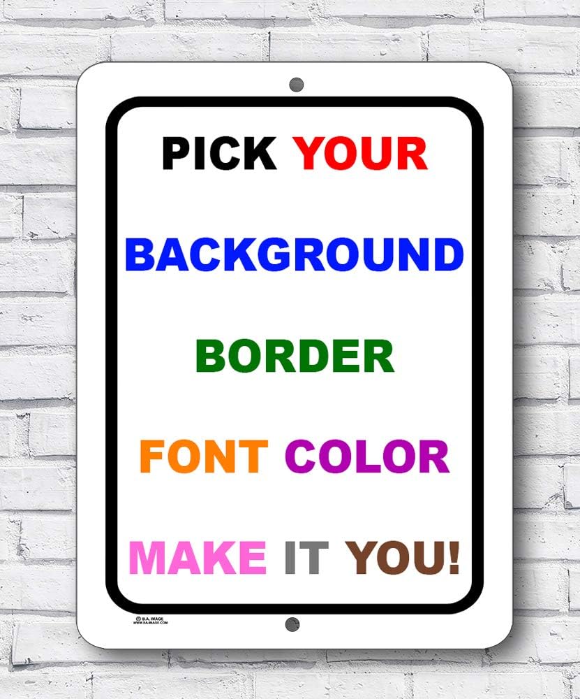 Custom Metal Sign Design Your Own Multiple Colors 9x12 Vertical Pack of 2 S693531