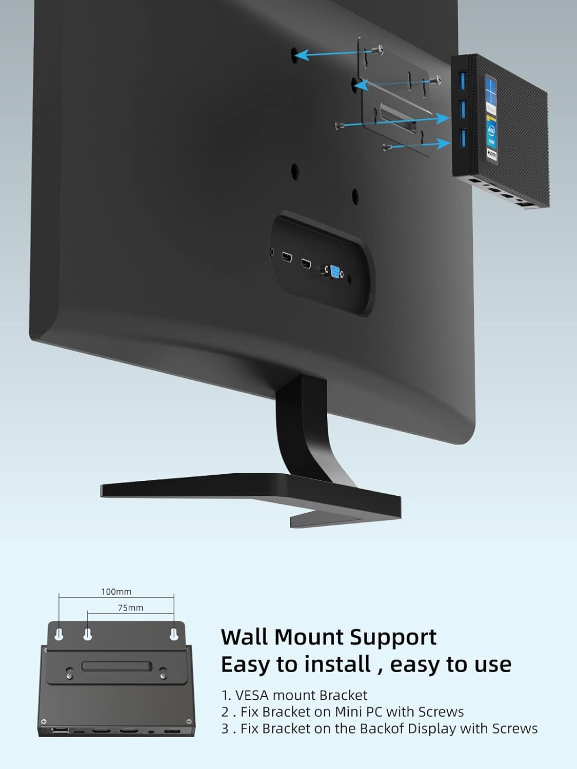 Fanless Mini PC Windows 11 Pro 8GB 512GB 4K Dual HDMI I316783