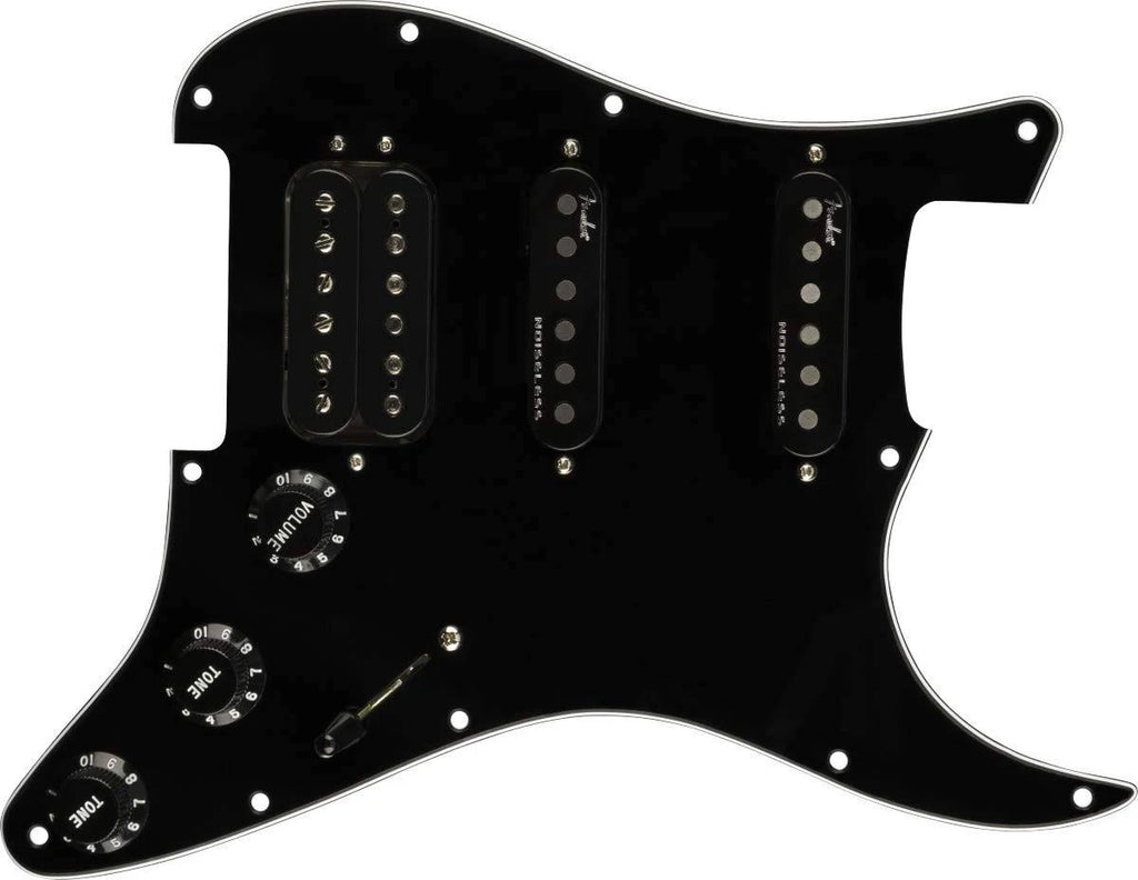 Pre-Wired HSS Stratocaster Pickguard - Black 3-Ply Z21646