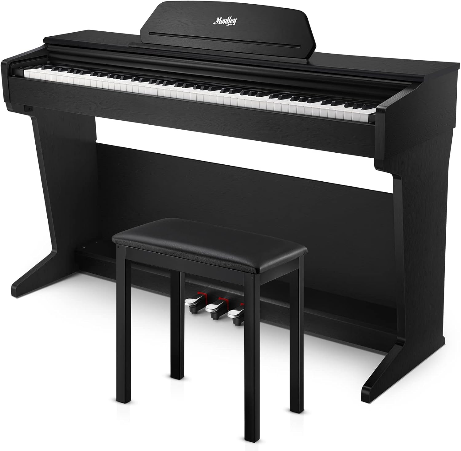 88 Key Weighted Digital Piano with Stand and Bench J678