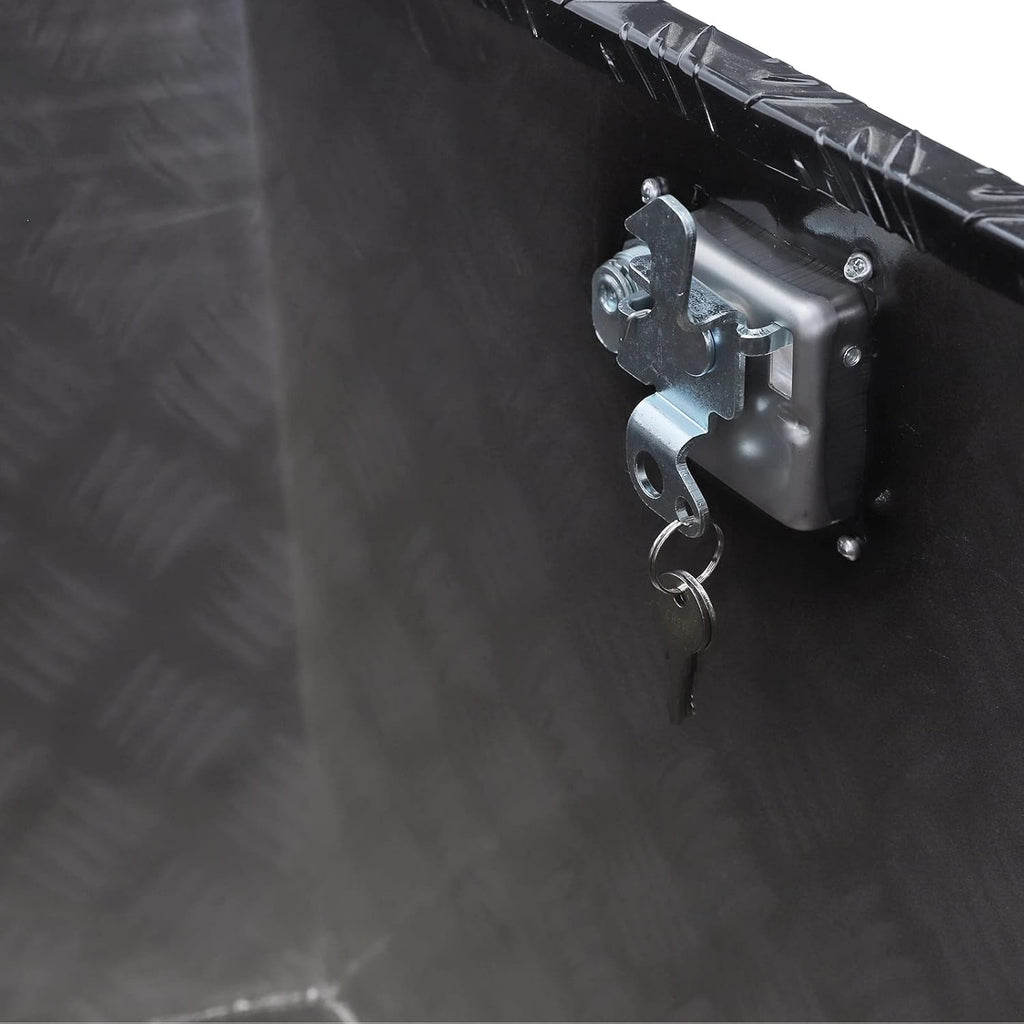 Black Aluminum Trailer Tongue Tool Box with Lock & Keys U439