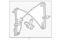 Toyota Sequoia OEM 69850-0C062 Regulator Assembly 2008-2020
