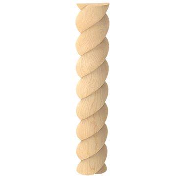 Designs of Distinction Create-A-Column 1 1/2x22 Half Round Rope Molding | Cherry | Cabinet Molding