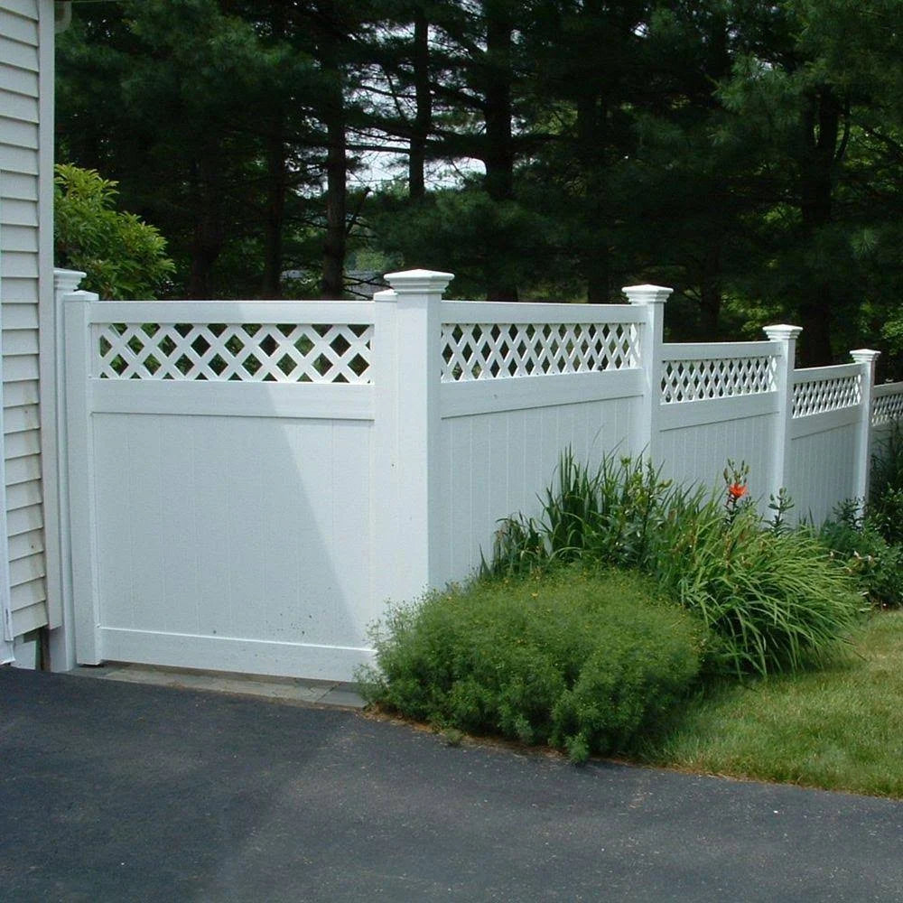 Vinyl Privacy Fence Panel Kit 6ft H x 8ft W White Y285