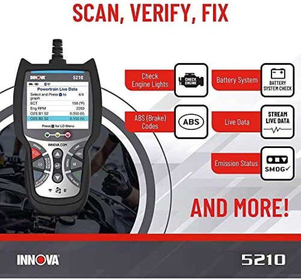 OBD2 Diagnostic Code Scanner with ABS Code Reader and Oil Light Reset W3244