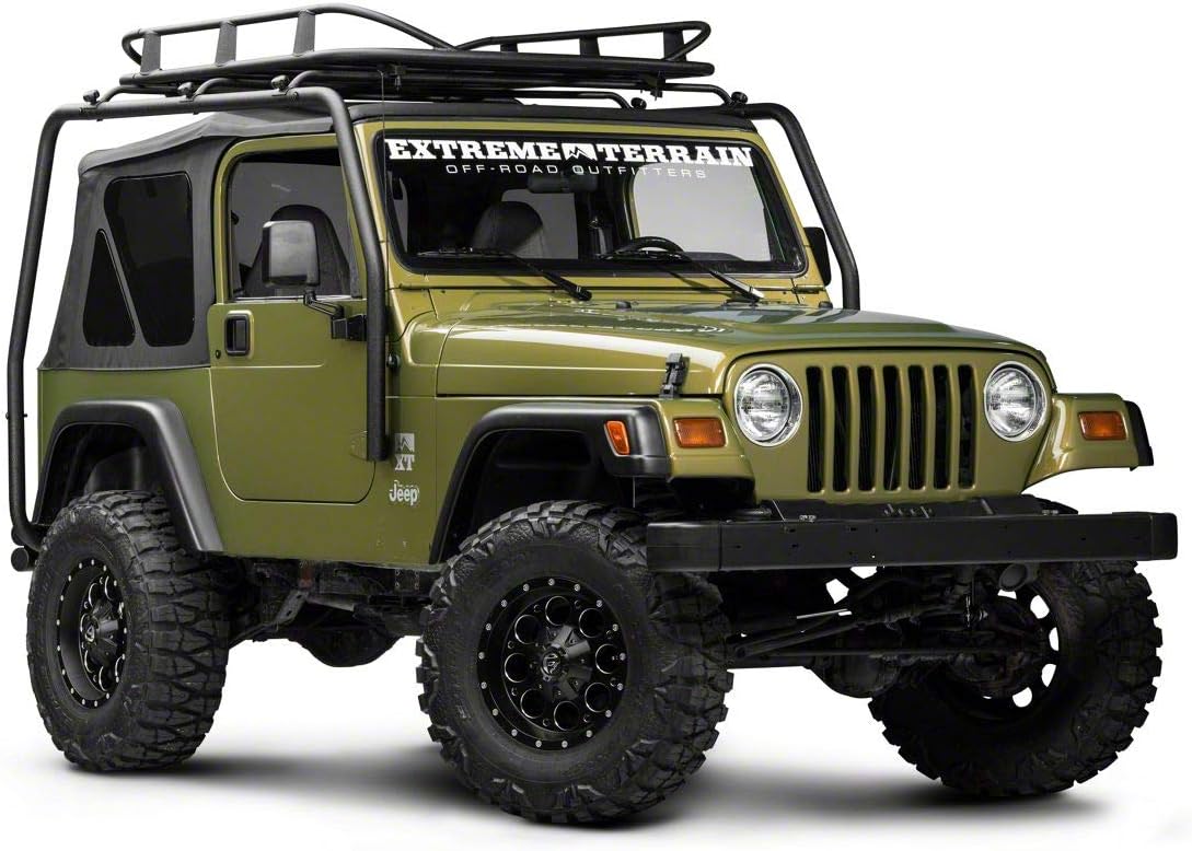 Roof Rack Basket Textured Black for Jeep Wrangler YJ TJ E13803