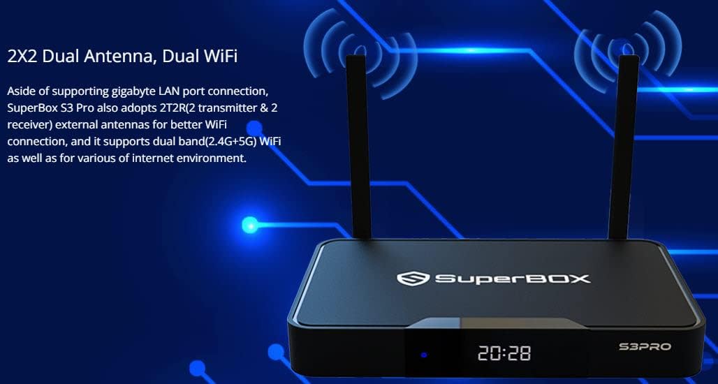 SuperBOX S3 Pro with Voice Activated Remote, 2GB RAM+32GB B668300