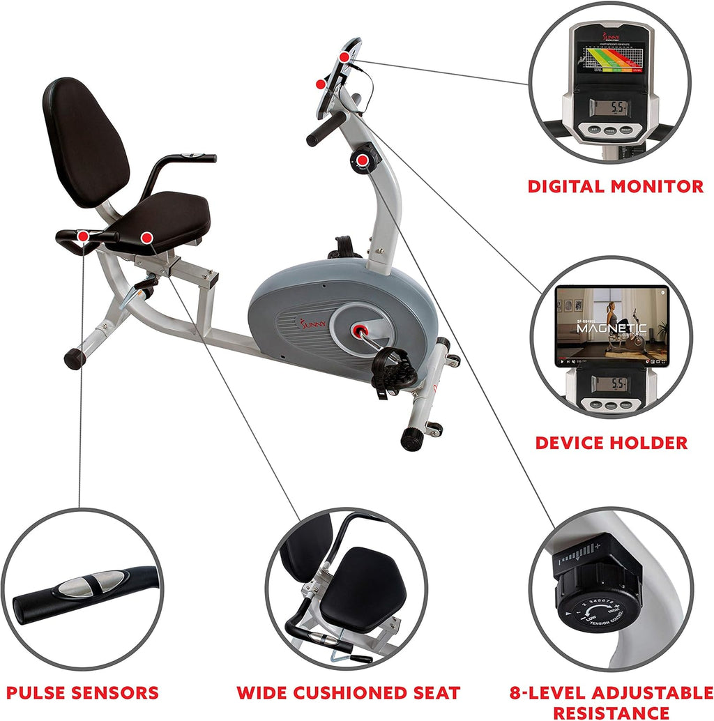 Magnetic Recumbent Exercise Bike J5821