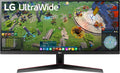 LG 29WP60G-B UltraWide Monitor 29" 21:9 FHD (2560 x 1080) IPS Display, sRGB 99% Color Gamut, HDR 10, USB Type-C Connectivity, 3-Side Virtually Borderless Display - Black