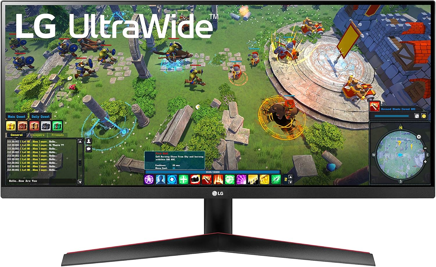 LG 29WP60G-B UltraWide Monitor 29" 21:9 FHD (2560 x 1080) IPS Display, sRGB 99% Color Gamut, HDR 10, USB Type-C Connectivity, 3-Side Virtually Borderless Display - Black
