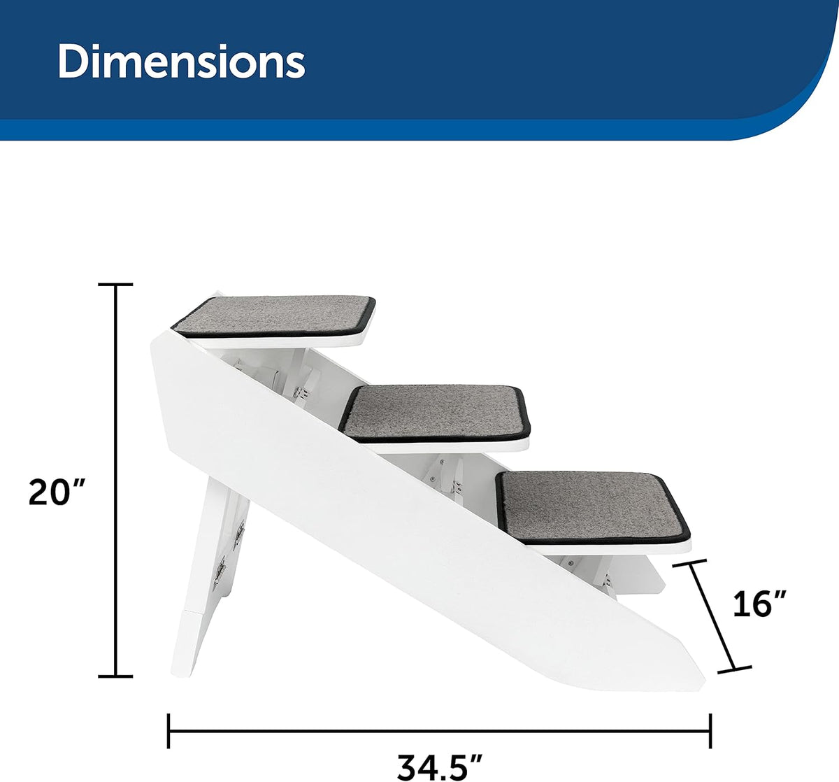 Pet Ramp with Stairs for Dogs and Cats, Foldable Nonslip Design P217