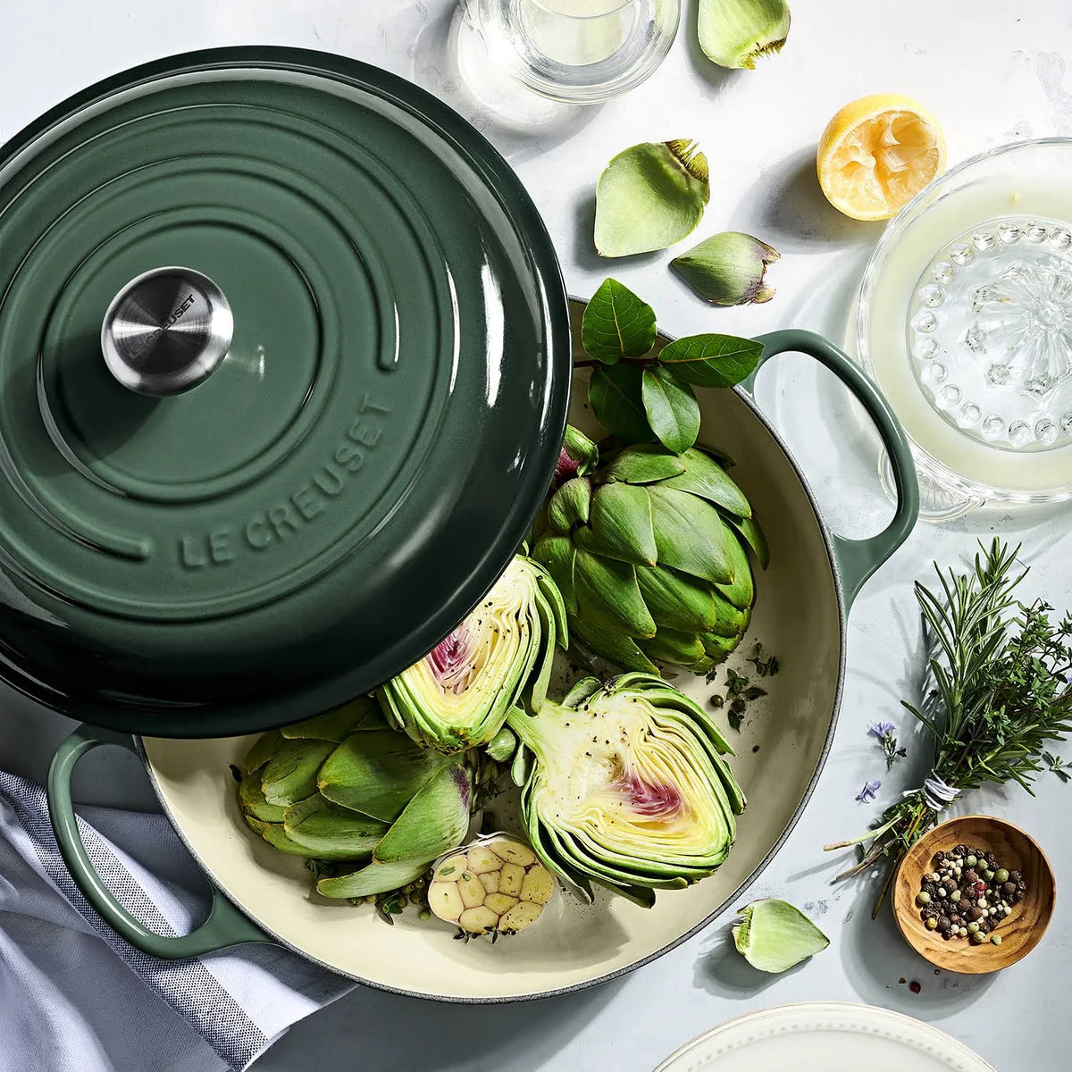 Cast Iron 3.5-Quart Deep Teal Braiser H149