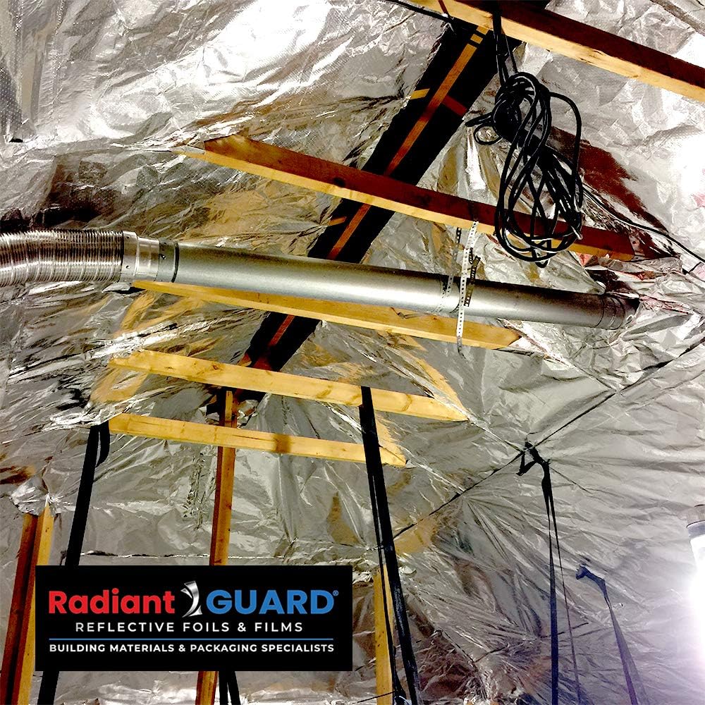 Radiant Barrier Metalized Industrial Grade 500 sq ft Roll, 48-inch by 125-feet, Reflective Perforated Attic Foil M225959