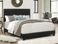 Crown Mark Marco De Cama Matrimonial Madera Full Size 2 Personas Tarima Tapizada Elegante