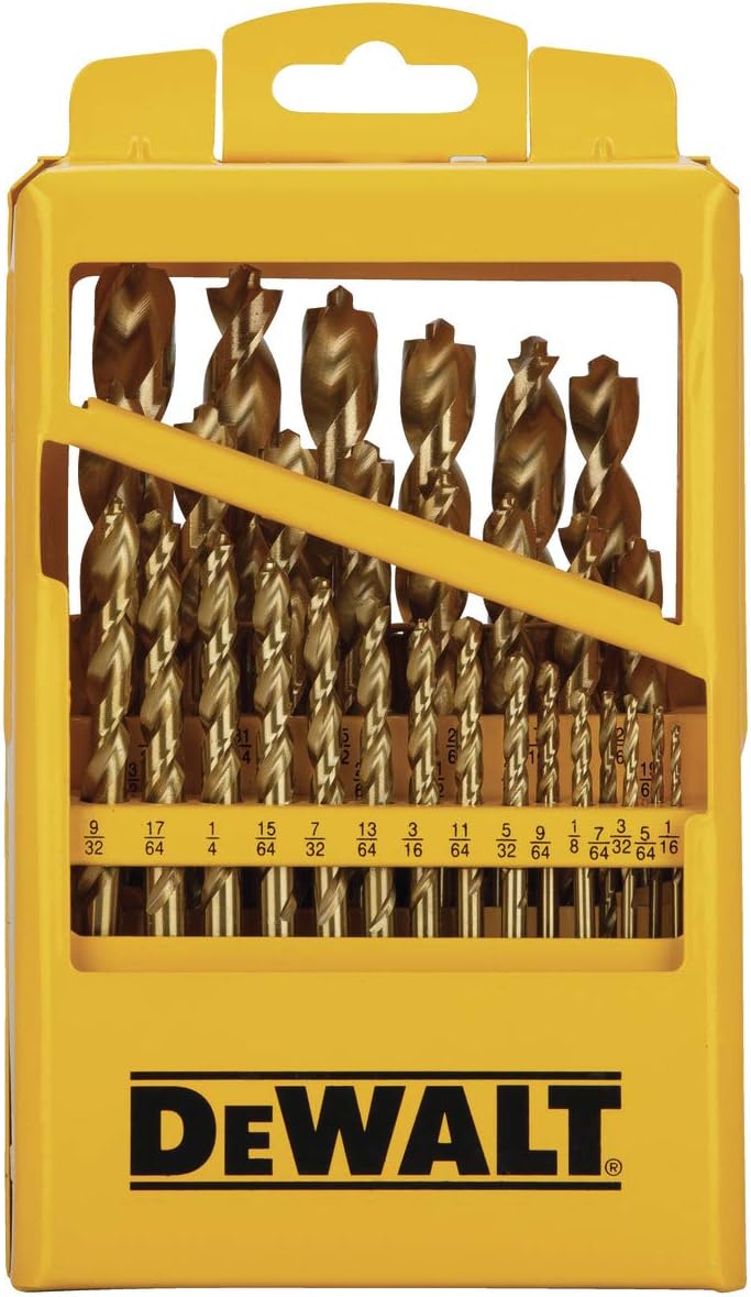 Titanium Nitride Coated Drill Bit Set, 29-Piece, Pack of 2 G70849
