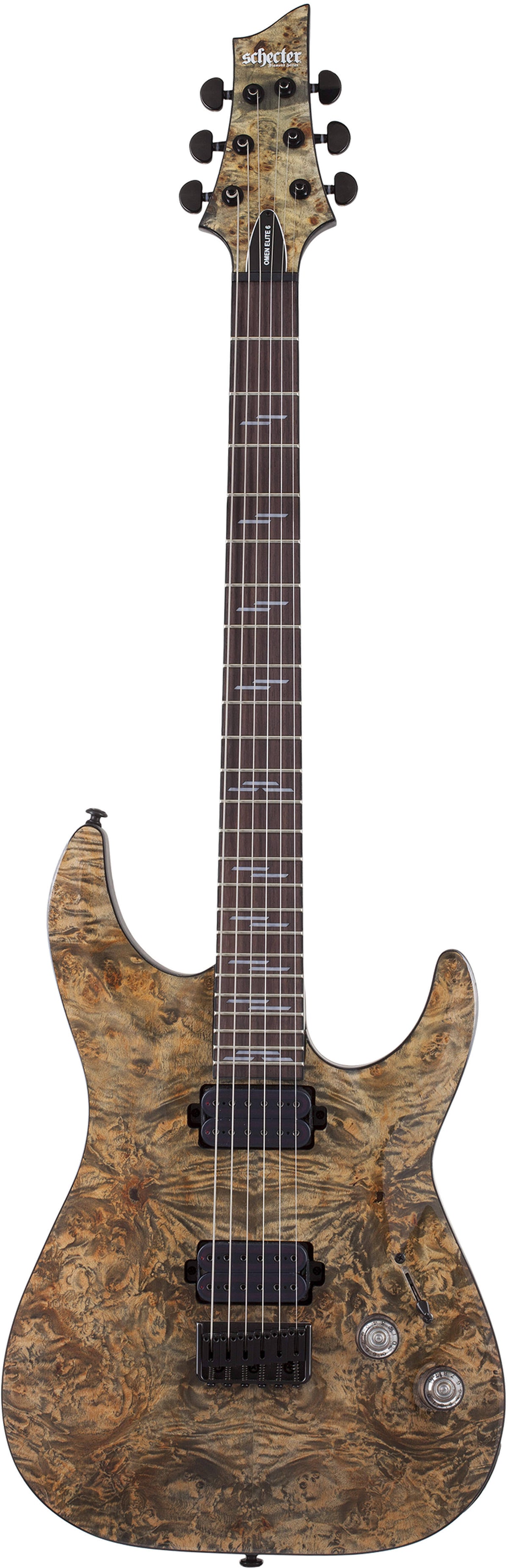 Schecter 2451 Omen Elite 6 Guitar, Rosewood Fretboard, Charcoal Finish