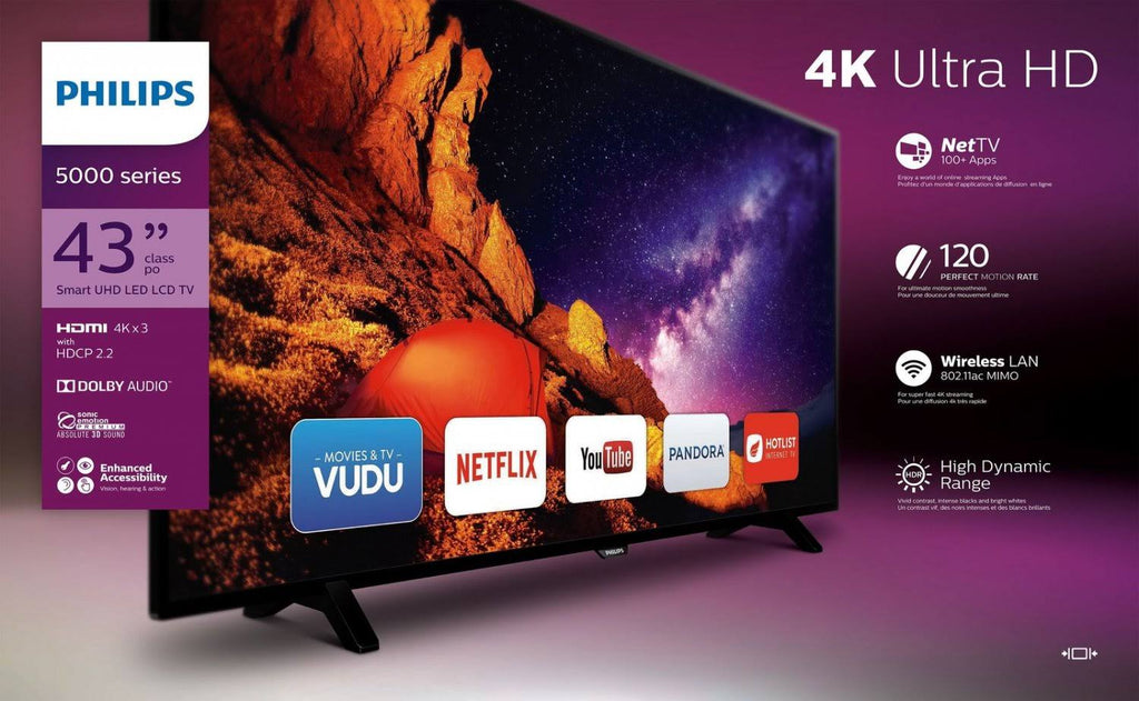 Philips 43x22 Class 4K (2160p) Smart LED TV (43PFL5602/F7)