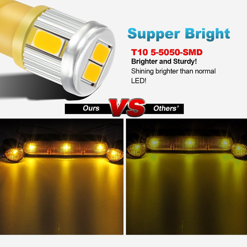 Cab Marker Lights with T10 LED Bulbs for Truck 2002-2007 Z676