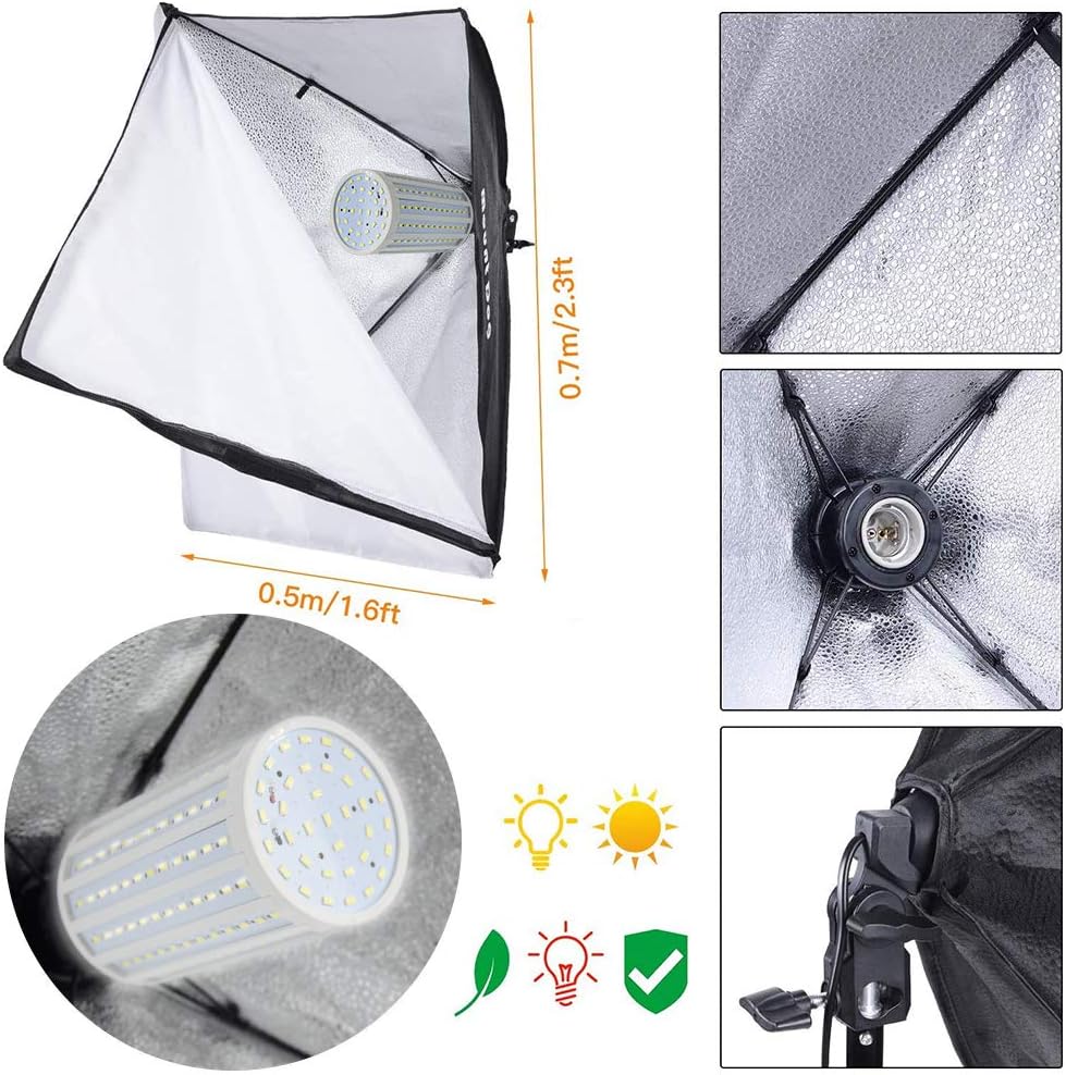 LED Softbox Photography Lighting Kit with Reflector for Studio Portraits and Video Z690
