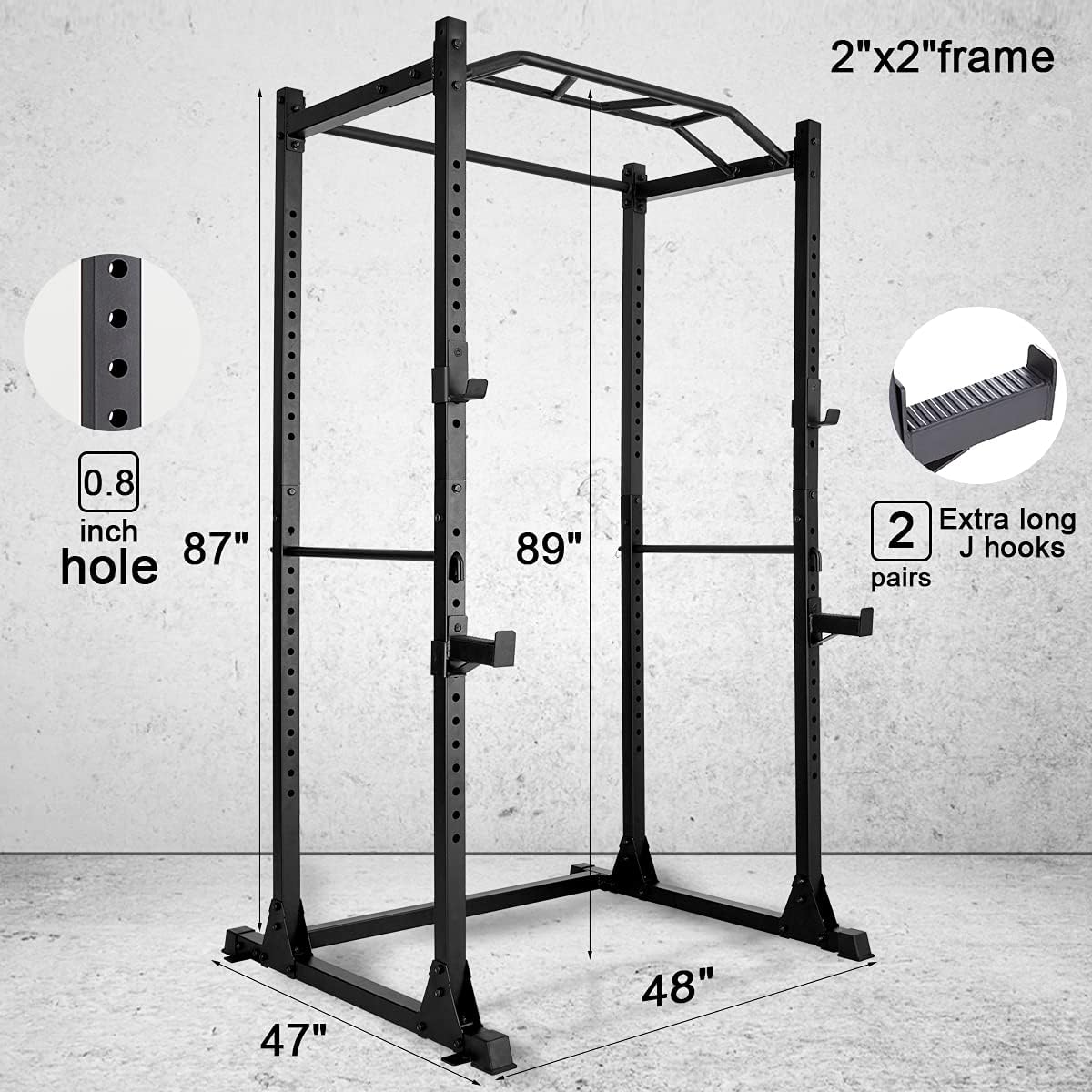 Power Rack Workout Station Home Gym for Weightlifting Strength Training G4243