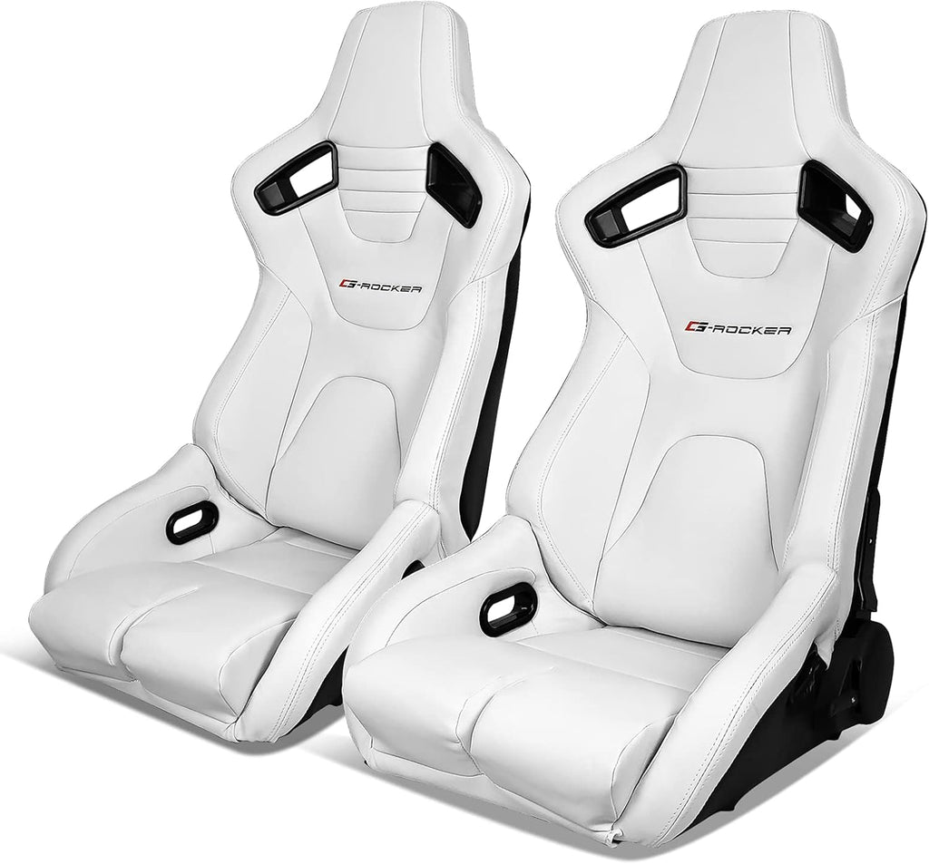 Bucket Racing Seat with Dual Slider, Blue PU Leather Z860821
