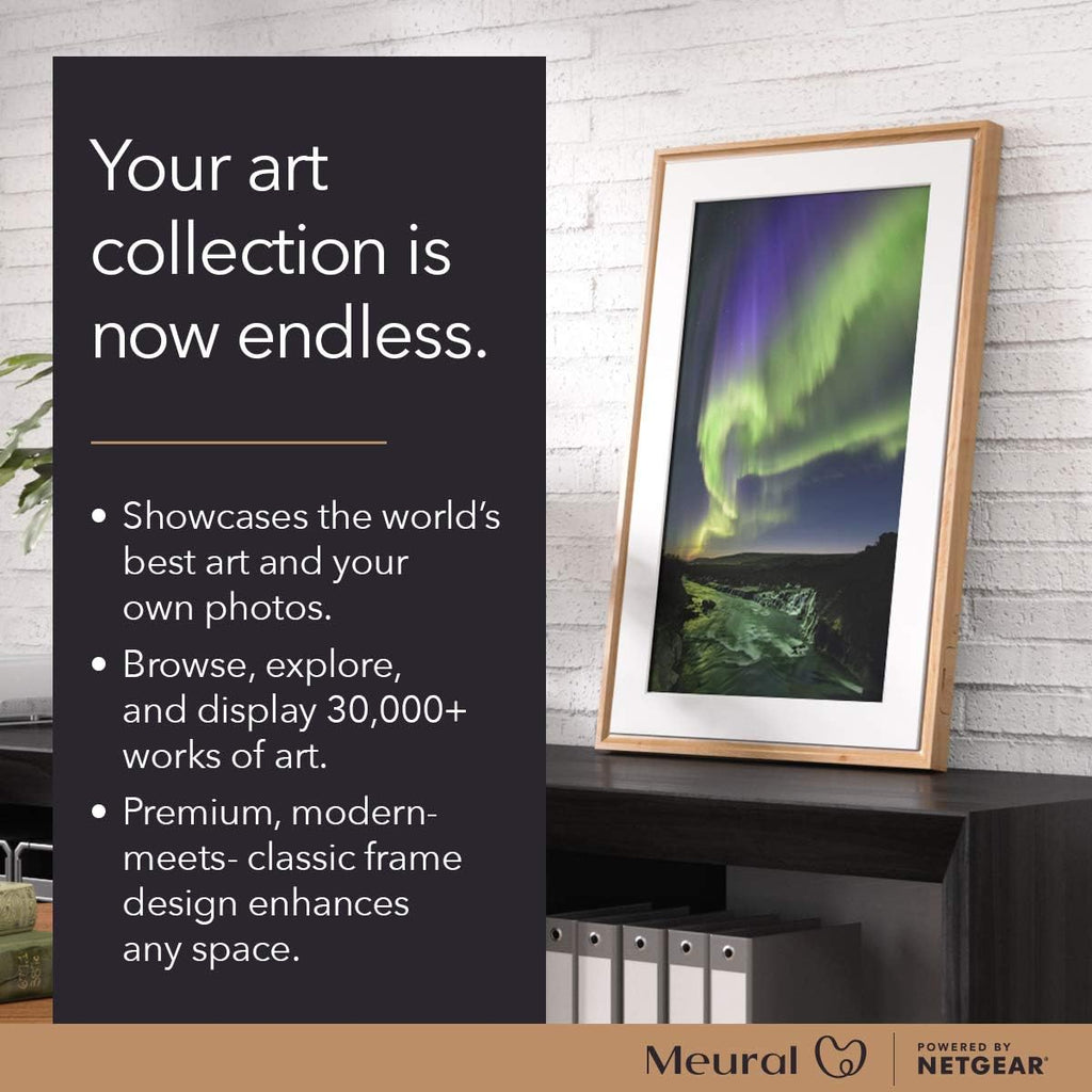 Smart Art Frame with HD Digital Canvas, 21.5 in, WiFi-Connected C50292