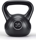 Kettlebell, 35lb Strength Training Kettlebell with HDPE Handle Workout Equipment Professional Olympic for Core Conditioning Weightlift Fitness Home Gym Pack of 2