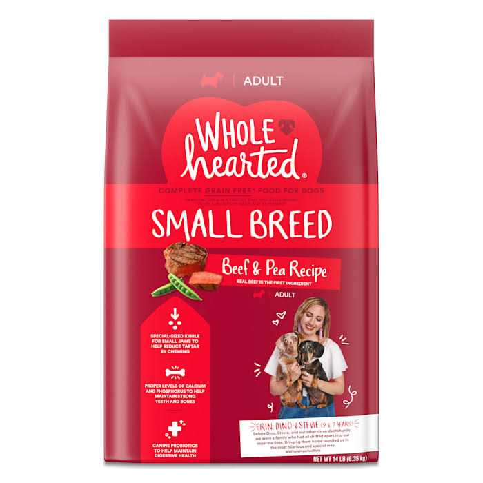 WholeHearted Grain Free Beef &amp; Pea Recipe Small Breed Adult Dry Dog Food - Pet Supplies online store
